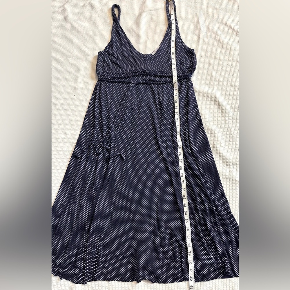 GAP Twist Strap Navy Blue Polka Dot Dress Women’s Size Small - Picture 4 of 10